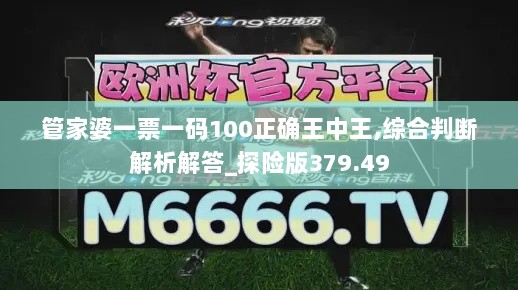 管家婆一票一码100正确王中王,综合判断解析解答_探险版379.49