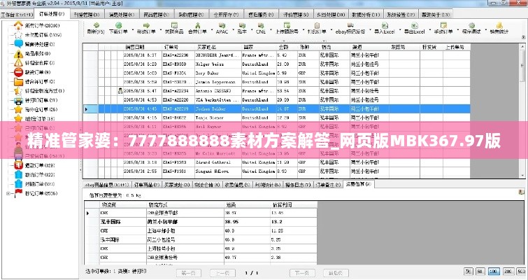 精准管家婆：7777888888素材方案解答_网页版MBK367.97版