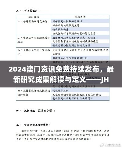 2024澳门资讯免费持续发布，最新研究成果解读与定义——JHM898.42随意版