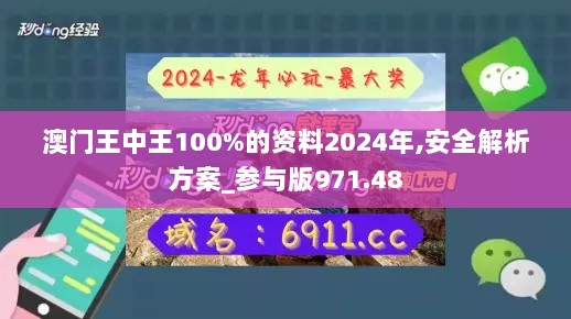 澳门王中王100%的资料2024年,安全解析方案_参与版971.48