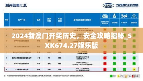 2024新澳门开奖历史，安全攻略揭秘_SXK674.27娱乐版