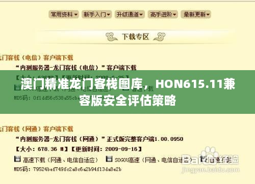 澳门精准龙门客栈图库，HON615.11兼容版安全评估策略