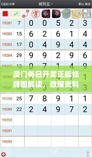 澳门每日开奖正版挂牌图解读，数据资料详析之灵魂变MTB240.05