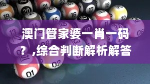 澳门管家婆一肖一码？,综合判断解析解答_UYF692.68固定版