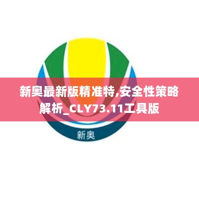 新奥最新版精准特,安全性策略解析_CLY73.11工具版