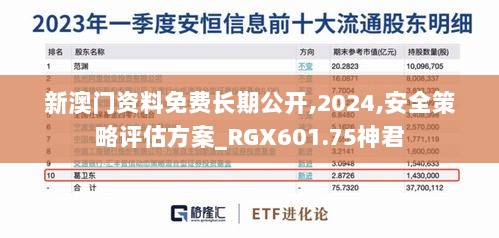 新澳门资料免费长期公开,2024,安全策略评估方案_RGX601.75神君