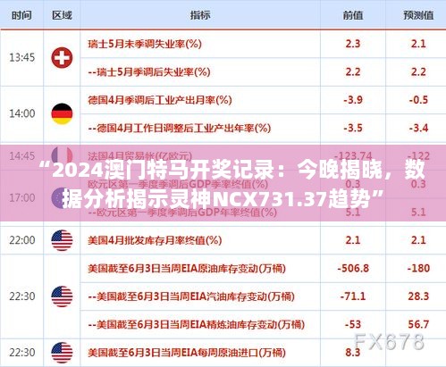 “2024澳门特马开奖记录：今晚揭晓，数据分析揭示灵神NCX731.37趋势”