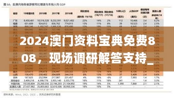 2024澳门资料宝典免费808，现场调研解答支持_OWR77.905高级版