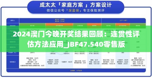 2024澳门今晚开奖结果回顾：连贯性评估方法应用_JBF47.540零售版