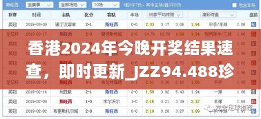 香港2024年今晚开奖结果速查，即时更新_JZZ94.488珍藏版