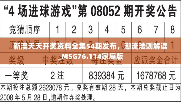 新澳天天开奖资料全集54期发布，潮流法则解读_MSG76.114家庭版