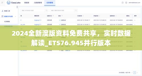 2024全新澳版资料免费共享，实时数据解读_ETS76.945并行版本