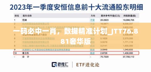 一码必中一肖，数据精准计划_JTT76.881奢华版