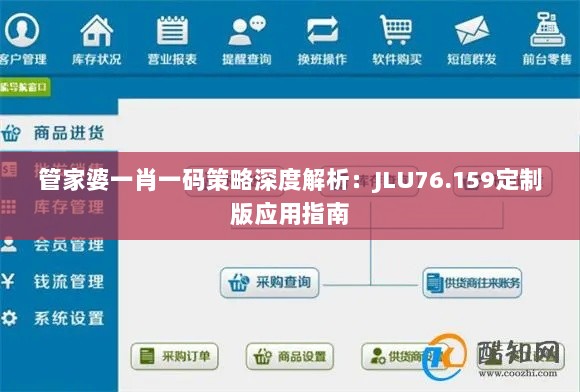 管家婆一肖一码策略深度解析：JLU76.159定制版应用指南