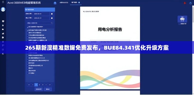 265期新澳精准数据免费发布，BUE84.341优化升级方案