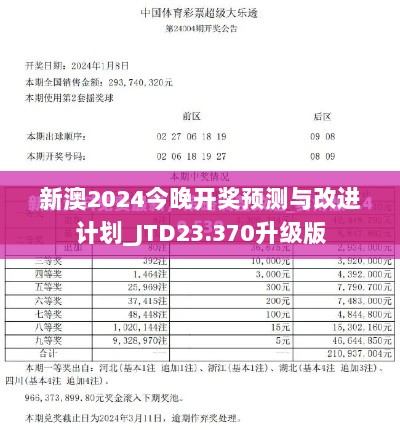 新澳2024今晚开奖预测与改进计划_JTD23.370升级版