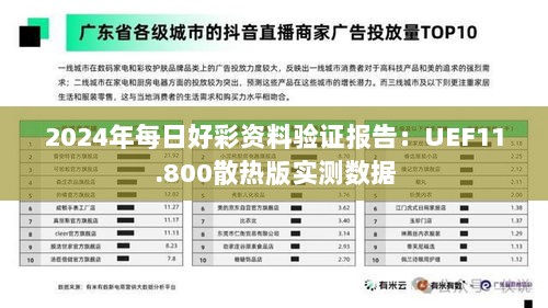 2024年每日好彩资料验证报告：UEF11.800散热版实测数据