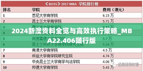 2024新澳资料全览与高效执行策略_MBA22.406随行版