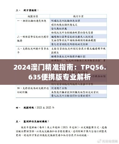 2024澳门精准指南：TPQ56.635便携版专业解析