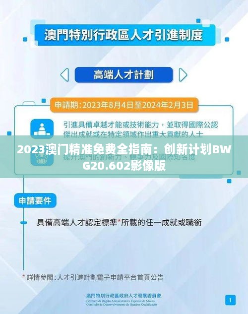 2023澳门精准免费全指南：创新计划BWG20.602影像版