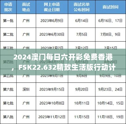 2024澳门每日六开彩免费香港，FSK22.632精致生活版行动计划