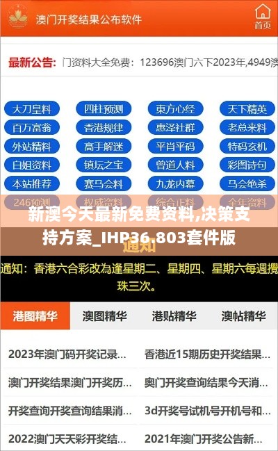 新澳今天最新免费资料,决策支持方案_IHP36.803套件版