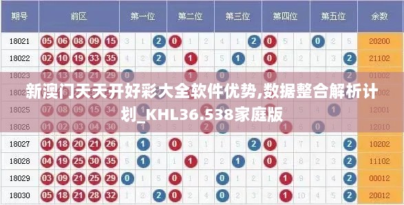 新澳门天天开好彩大全软件优势,数据整合解析计划_KHL36.538家庭版