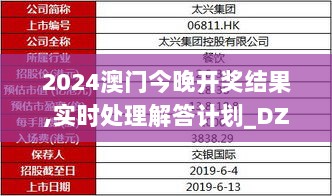 2024澳门今晚开奖结果,实时处理解答计划_DZX36.580拍照版