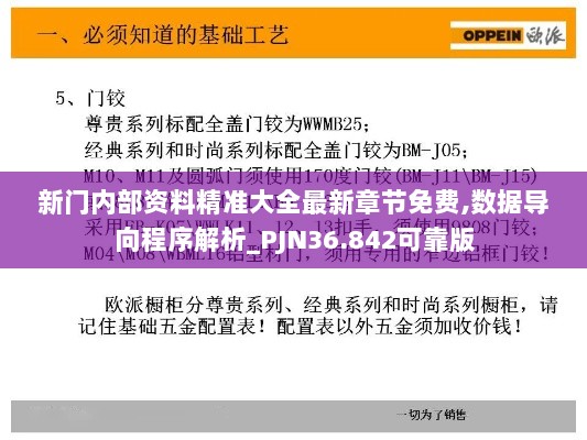 新门内部资料精准大全最新章节免费,数据导向程序解析_PJN36.842可靠版