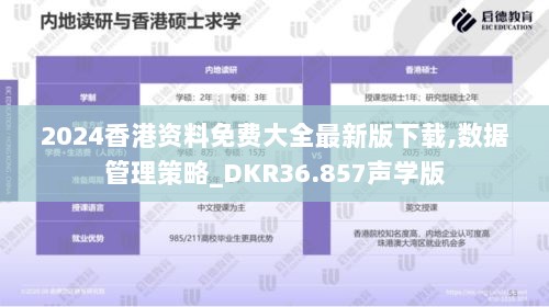 2024香港资料免费大全最新版下载,数据管理策略_DKR36.857声学版