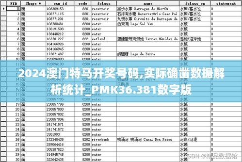 2024澳门特马开奖号码,实际确凿数据解析统计_PMK36.381数字版