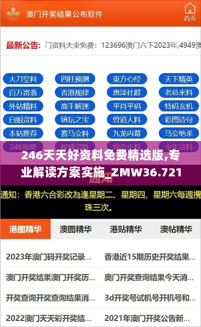 246天天好资料免费精选版,专业解读方案实施_ZMW36.721职业版