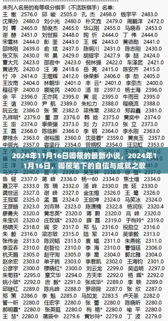 2024年11月16日，卿筱的自信与成就之歌