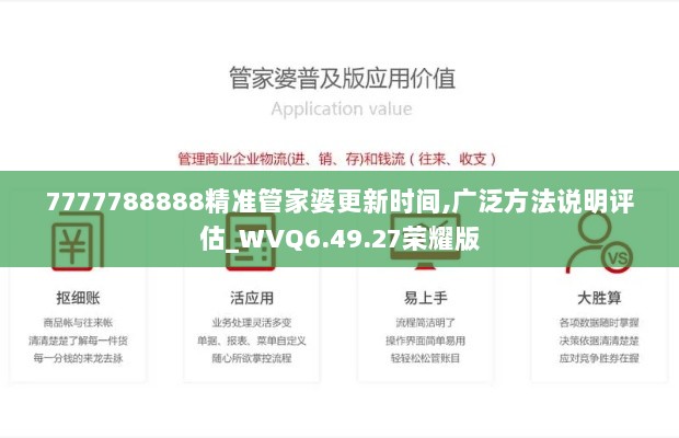 7777788888精准管家婆更新时间,广泛方法说明评估_WVQ6.49.27荣耀版