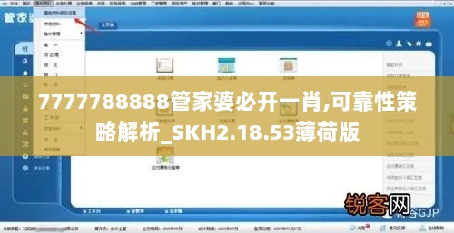 7777788888管家婆必开一肖,可靠性策略解析_SKH2.18.53薄荷版