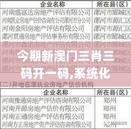 今期新澳门三肖三码开一码,系统化评估说明_KDX9.77.86四喜版