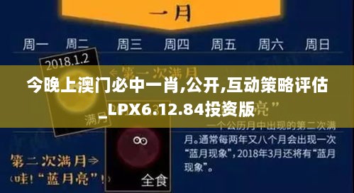 今晚上澳门必中一肖,公开,互动策略评估_LPX6.12.84投资版