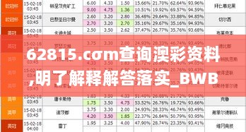 62815.cσm查询澳彩资料,明了解释解答落实_BWB3.71.81炼皮境