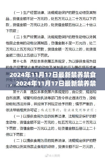 2024年11月17日最新禁养禁食政策全面解析