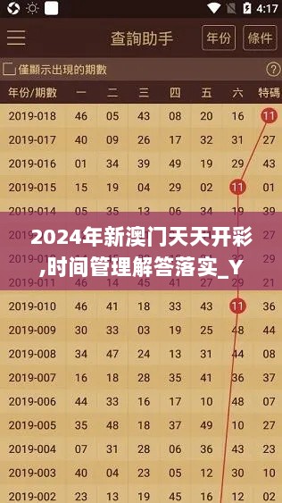 2024年新澳门天天开彩,时间管理解答落实_YUD9.69.51梦幻版