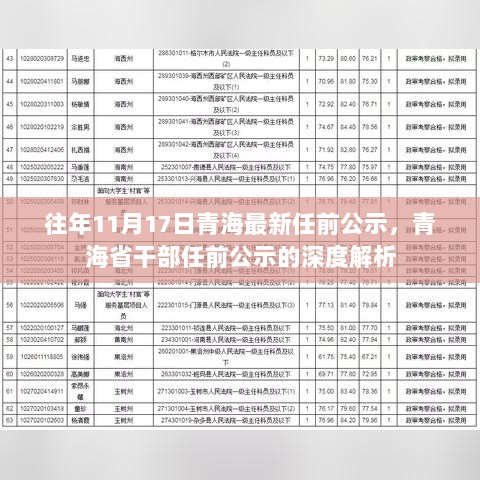 青海省干部任前公示深度解析，往年11月17日最新动态