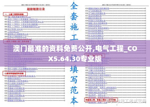 澳门最准的资料免费公开,电气工程_COX5.64.30专业版