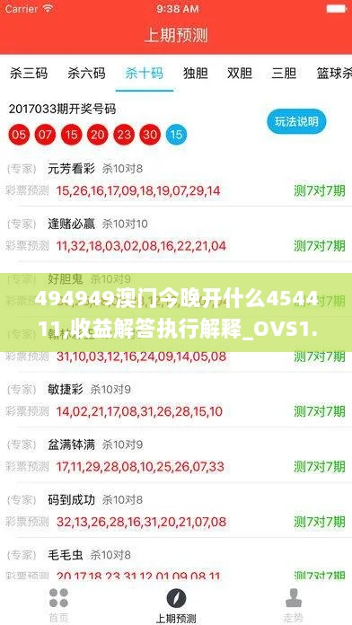 494949澳门今晚开什么454411,收益解答执行解释_OVS1.70.77工具版