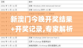 新澳门今晚开奖结果+开奖记录,专家解析解答解释现象_QFU2.58.70并行版