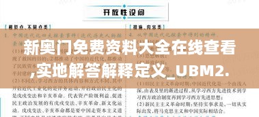 新奥门免费资料大全在线查看,实地解答解释定义_UBM2.48.93儿童版