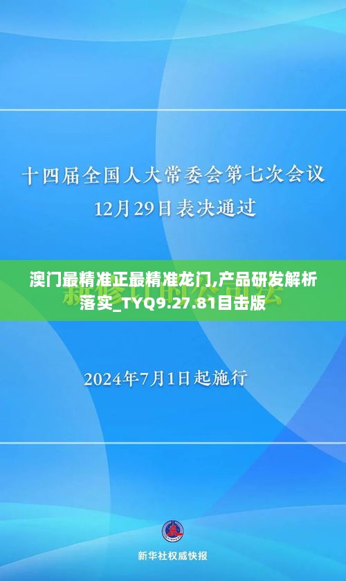 澳门最精准正最精准龙门,产品研发解析落实_TYQ9.27.81目击版