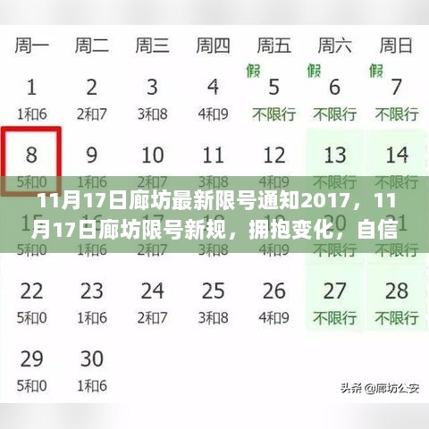 11月17日廊坊限号新规，拥抱变化，自信面对未来