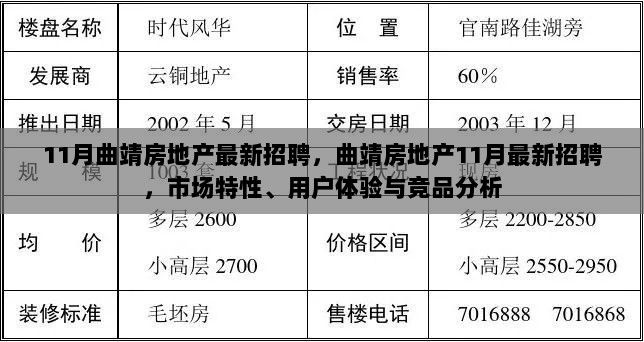 11月曲靖房地产市场特性与用户体验竞品分析