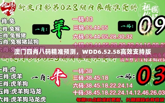 澳门四肖八码精准预测，WDD6.52.58高效支持版