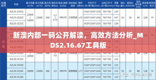 新澳内部一码公开解读，高效方法分析_MDS2.16.67工具版